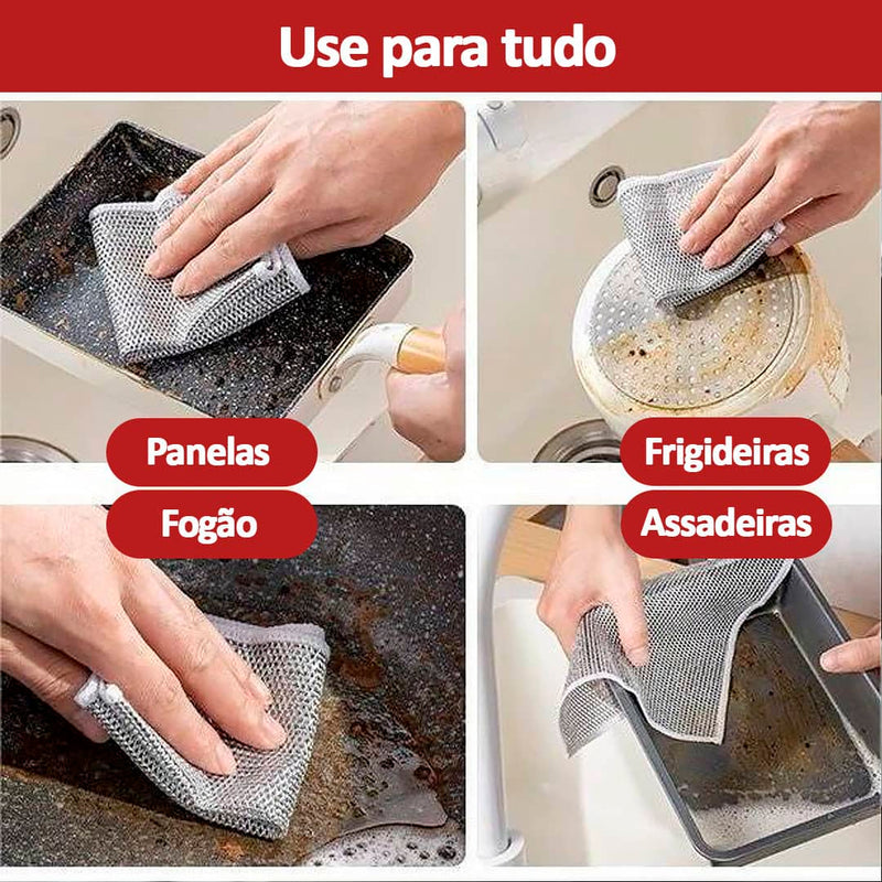 Pano de Aço CleanMax | Limpeza pesada com mais facilidade