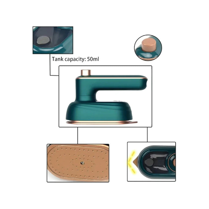 Mini Ferro De Passar Roupas A Vapor Para Viagem | Desamasse sua roupa em qualquer lugar