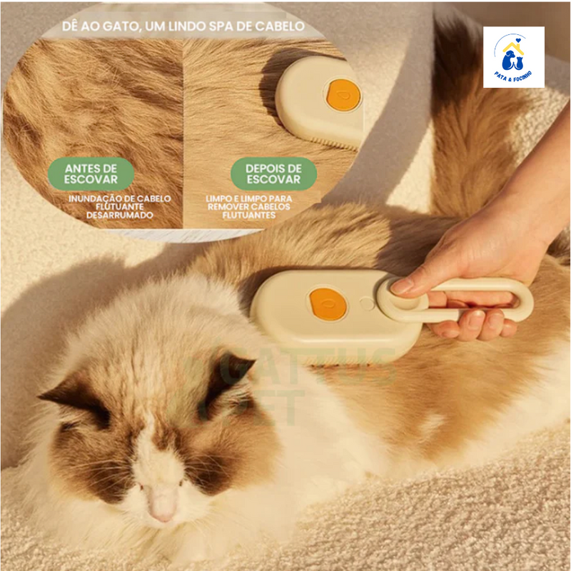 Escova Multifuncional 3 em 1 PetPata | Cuide bem do seu gato