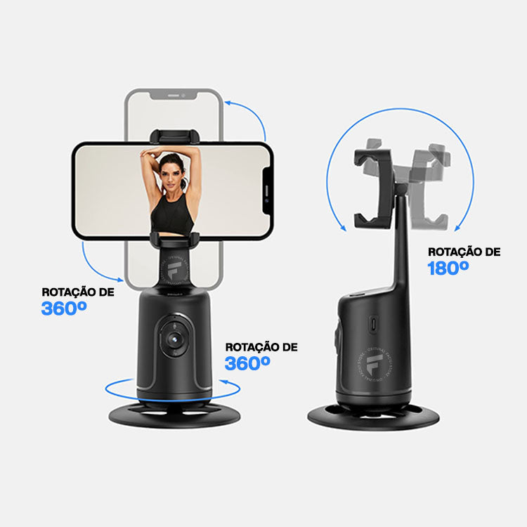 Gimbal Inteligente MotionView Pro | Suporte Inteligente com IA e Rastreamento 360°