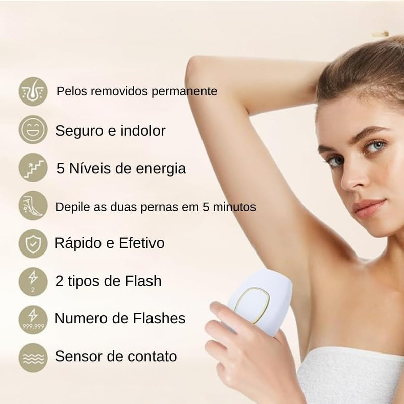 Depilador a Laser Portátil FlashEpil | Depilação prática, rápida e indolor