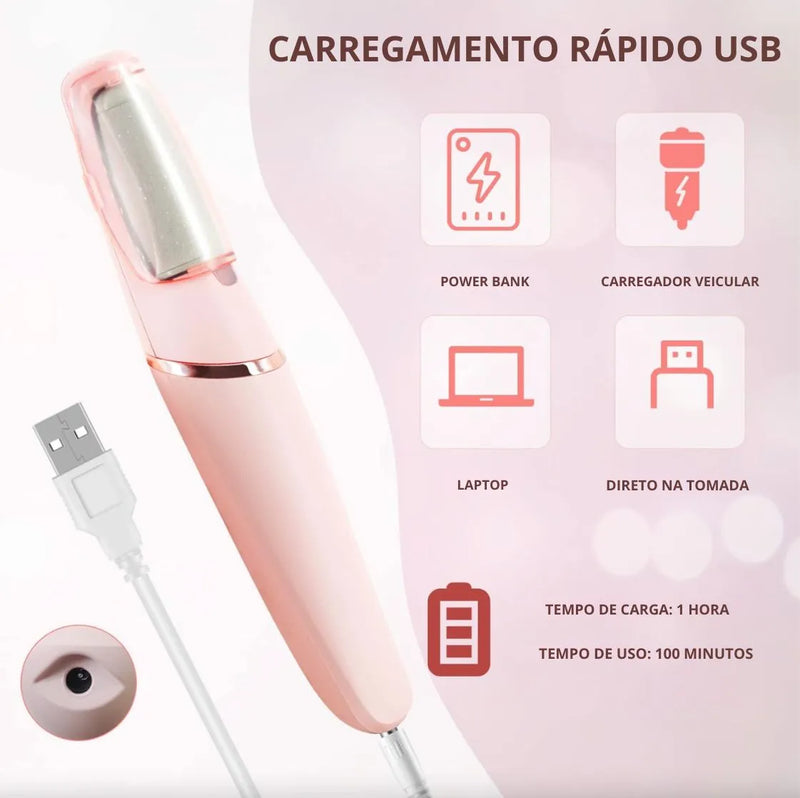 Lixador de Pés Elétrico Flawless Pedi | Remova calos e renove sua pele com facilidade