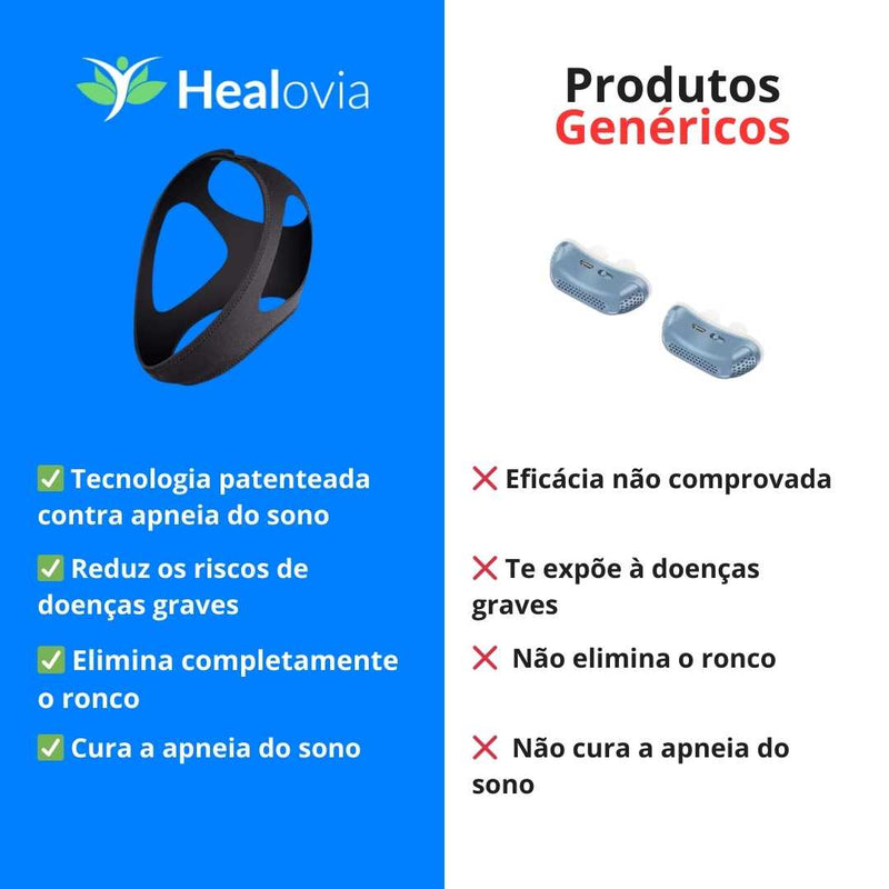 Máscara para Apneia do Sono Healovia | Durma melhor e acorde descansado
