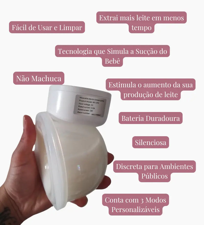 Bomba Tira-leite NutriMom | Amamentação prática e sem dor